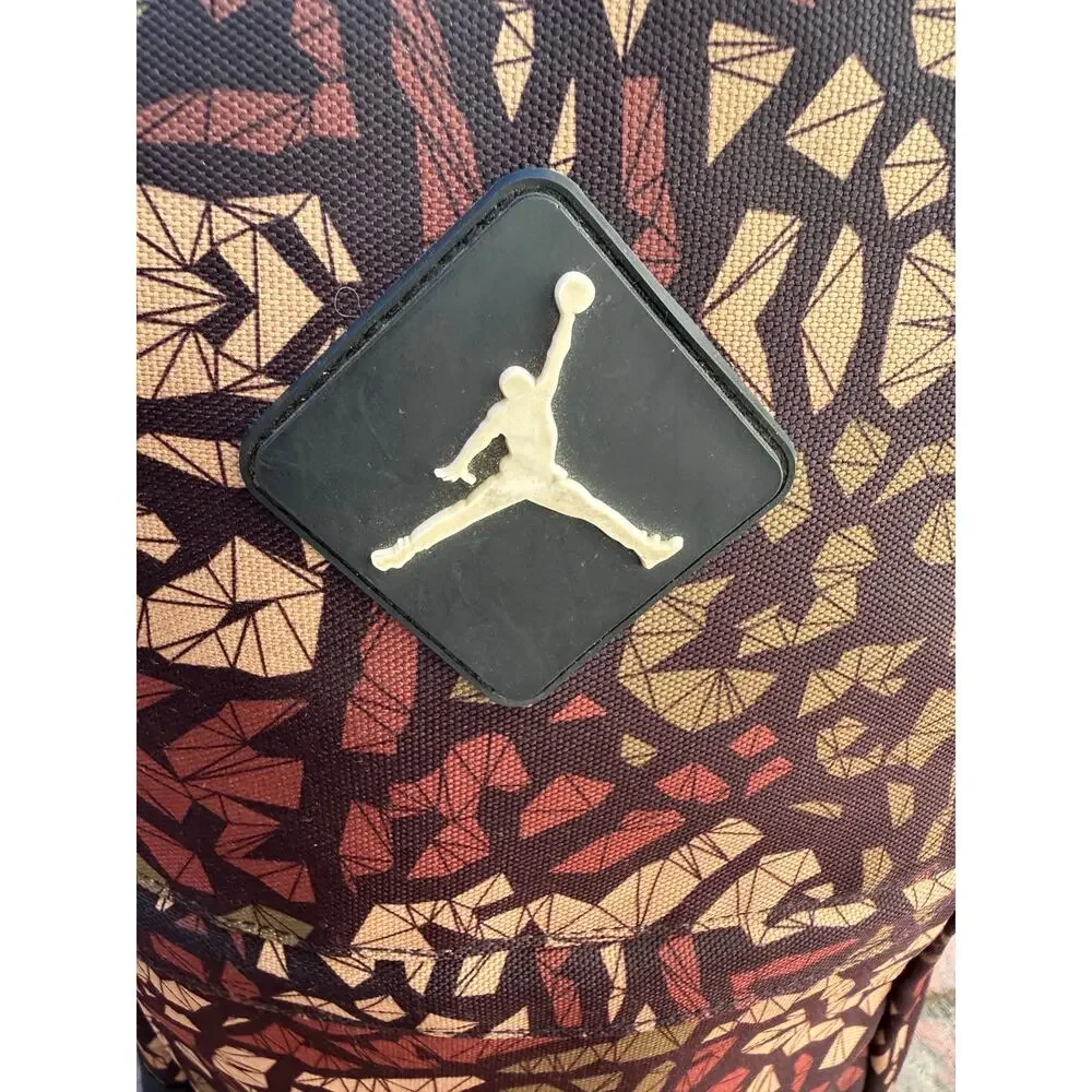 Michael Jordon Backpack Multiple Pockets Large Interior Brown Camouflage